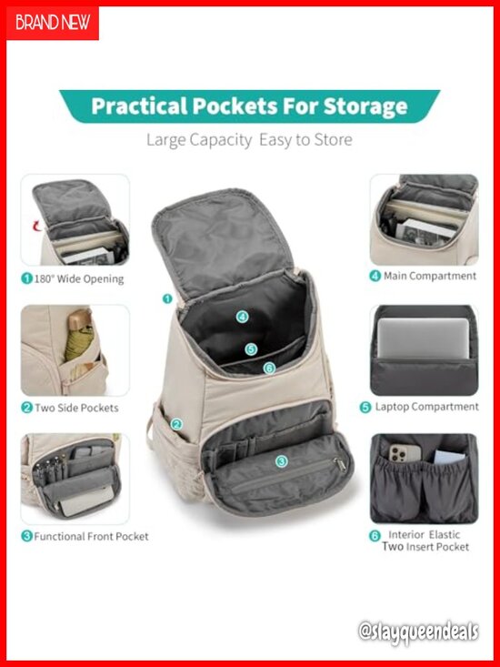 Quilted Puffer Backpack Large Waterproof Lightweight Laptop Daypack main image 4
